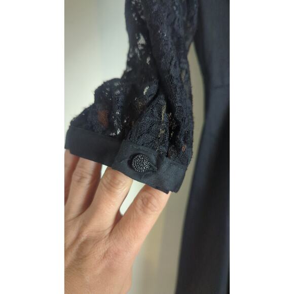 Hearts & Roses Black Pinup Fit and Flare Dress Sweetheart Neckline Women's 4 - Picture 4 of 8